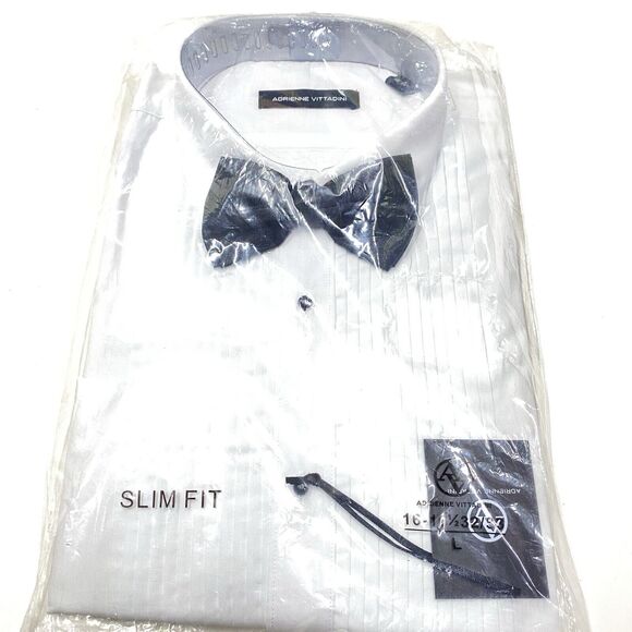 Size: 16-16 1/2 (32-33) / Mens Adrienne Vittadini Slim Fit Shirt - Picture 1 of 4
